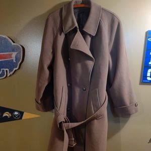 Camel Hair Men's full length wool coat - 40R